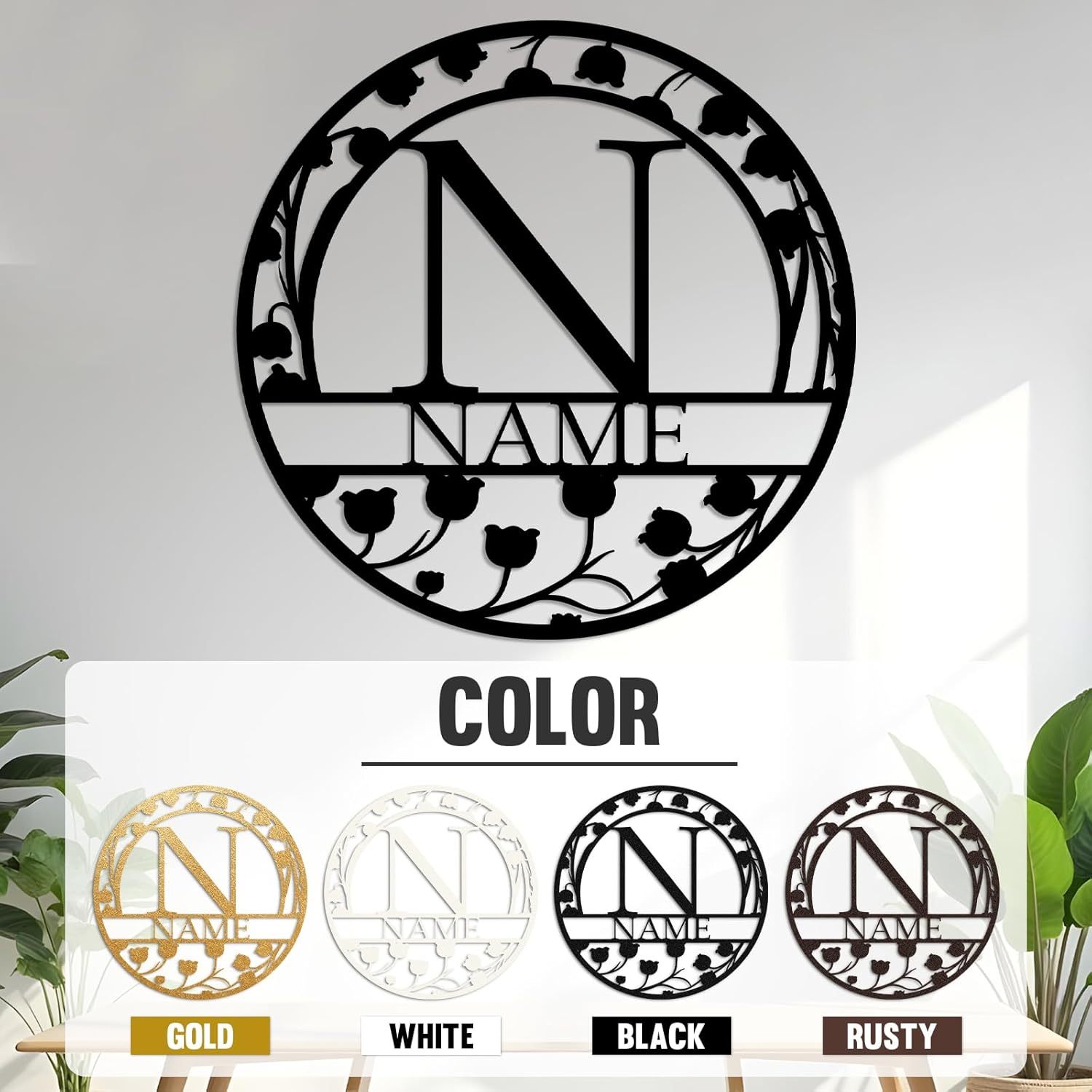 Personalized Metal Bear Sign, Custom Family Last Name Sign | Rustic Cabin and Outdoor Wall Decor-MetalsignX