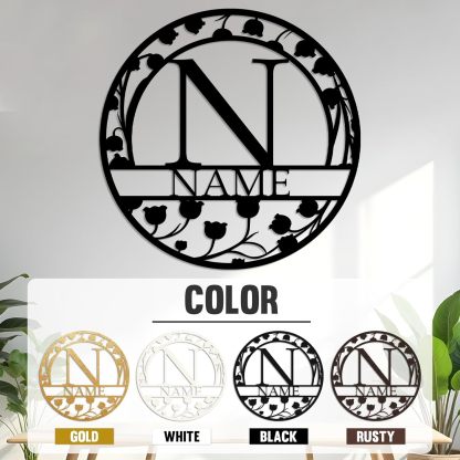 Personalized Metal Bear Sign, Custom Family Last Name Sign | Rustic Cabin and Outdoor Wall Decor-MetalsignX