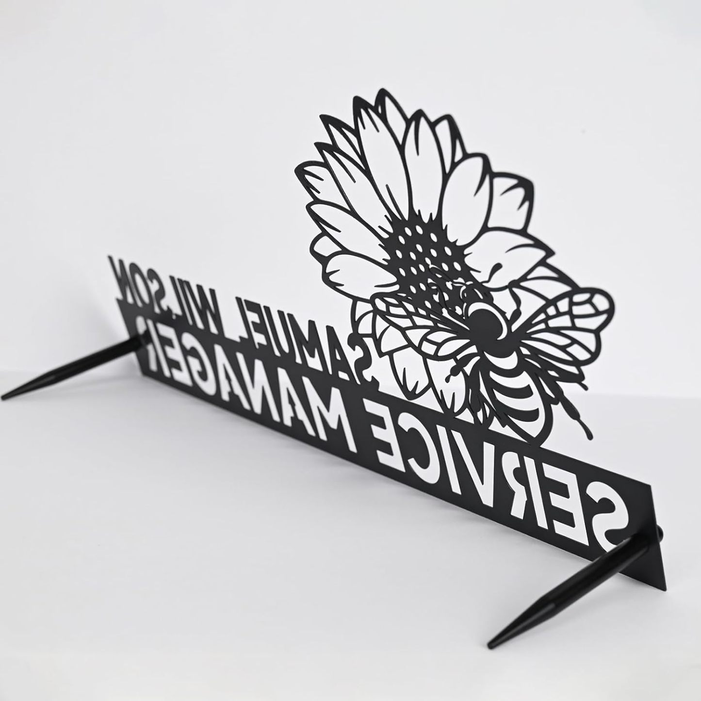  Custom Family Name Plate for Desk, Metal Sign Name Tags, Personalized Desk Accessories-MetalsignX