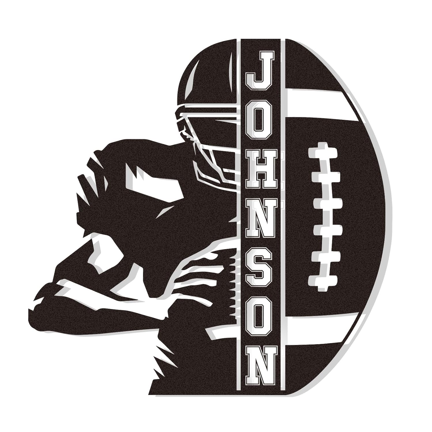 Personalized Football Metal Sign, Metal Signs Customized, Custom Ball Football Metal Wall Art, Custom Signs Outdoor Metal, Custom Name Sign Football Room Decor for Boys