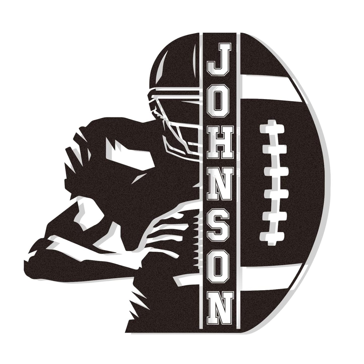 Personalized Football Metal Sign, Metal Signs Customized, Custom Ball Football Metal Wall Art, Custom Signs Outdoor Metal, Custom Name Sign Football Room Decor for Boys