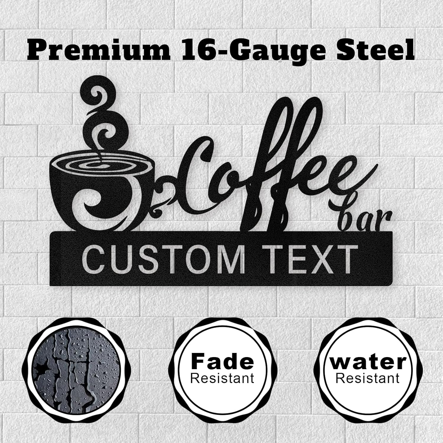 Personalized Kitchen Wall Plaque - Coffee, BBQ & Wine Metal Art for Food Lovers-MetalsignX