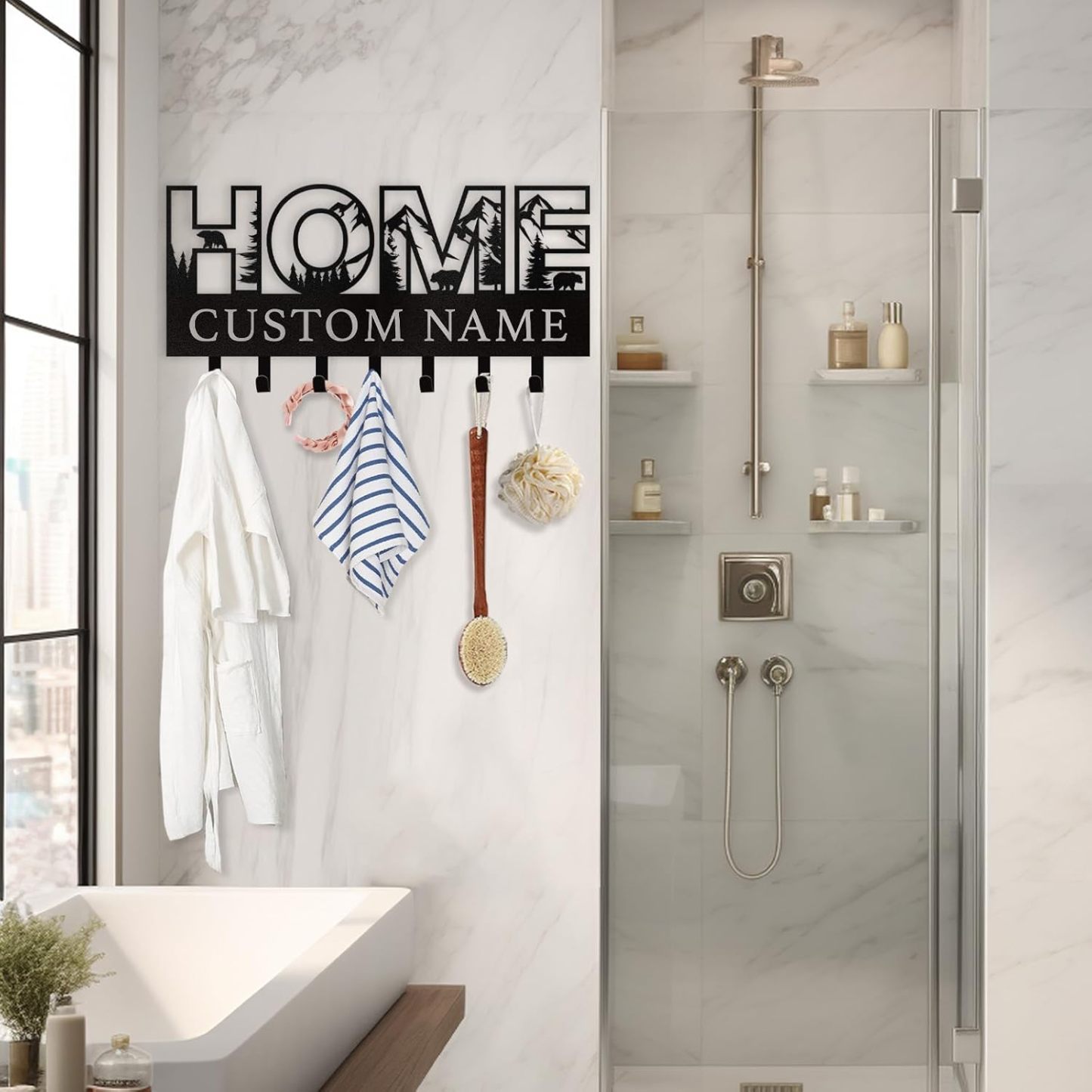 Personalized Key Holder on Wall, Custom Key Hanger Wall Mount with Name-MetalsignX