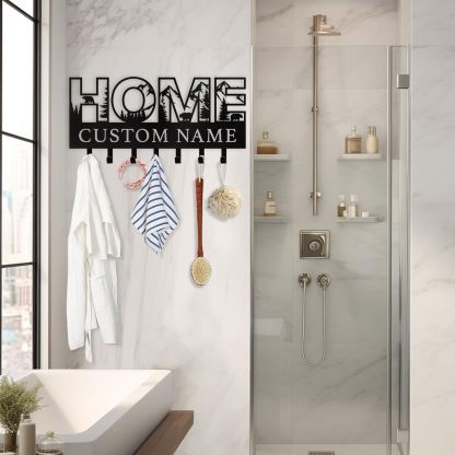 Personalized Key Holder on Wall, Custom Key Hanger Wall Mount with Name-MetalsignX