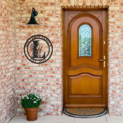 Personalized Family Last Name Sign Last Name Metal Sign For Wedding Gift-MetalsignX