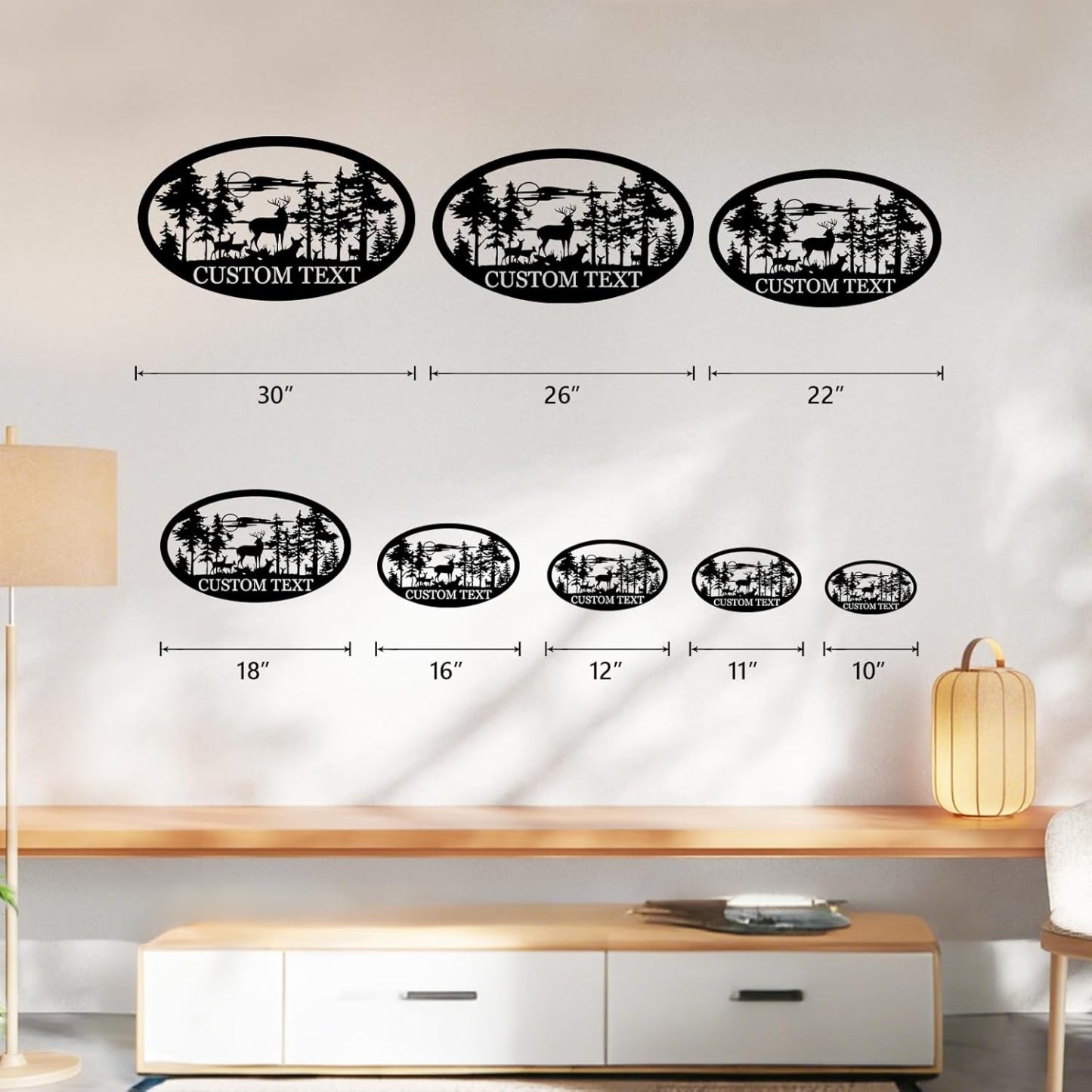 Personalized Deer Metal Cabin Sign, Custom Buck Hunter Gift, Family Name & Monogram Sign, Outdoor Hunting Porch Decor, Gift for Him-MetalsignX