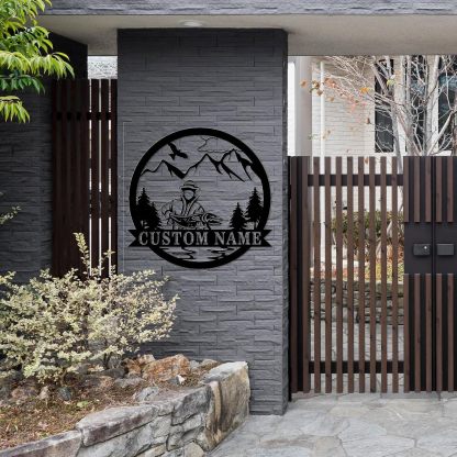 Personalized Largemouth Bass Metal Sign, Custom Fishing Last Name Sign for Home, Fish Family Signs Wall Decor-MetalsignX