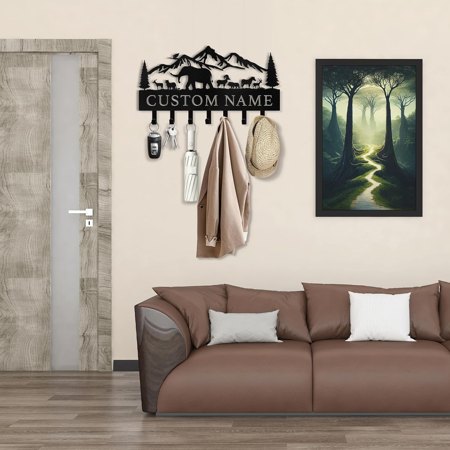 Custom Polar  Key Holder with Name, Wall-Mounted Organizer  | Perfect for Living Room Decor-MetalsignX