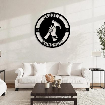 Personalized Worshop/Outdoor Metal Signs, Custom Plaque Wall Art, Father Gifts, Family Name Sign ms002-MetalsignX