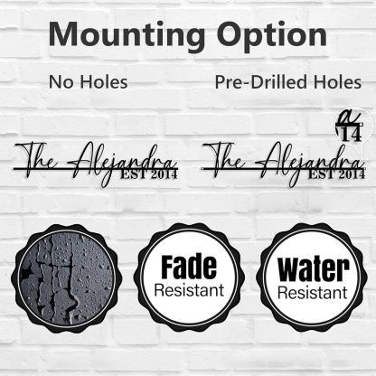 Personalized Family Name Sign, Custom Metal Sign, Last Name Signs for Home-MetalsignX