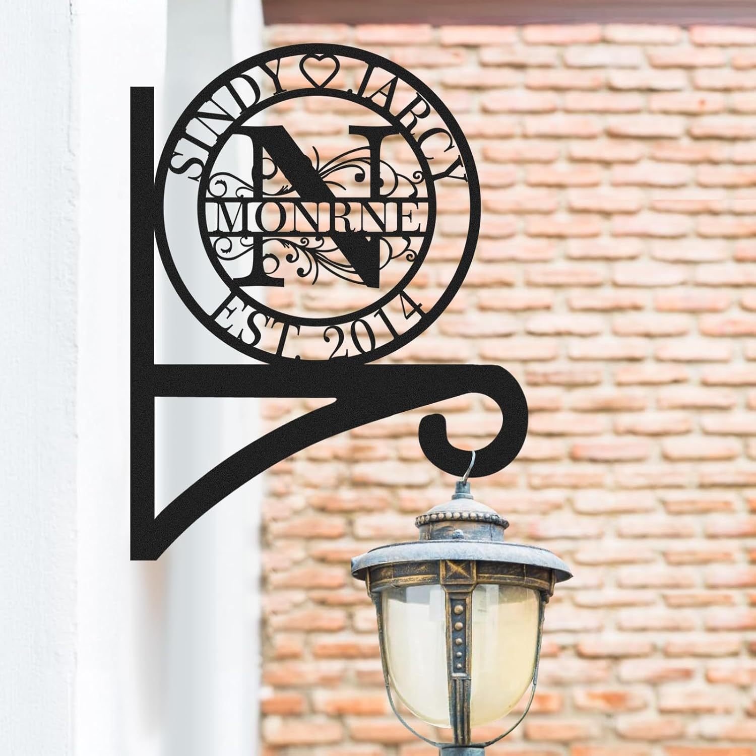 Custom Metal Plant Hanger Decorative Wall, Personalized Name Hooks for Hanging Plant Bracket-MetalsignX