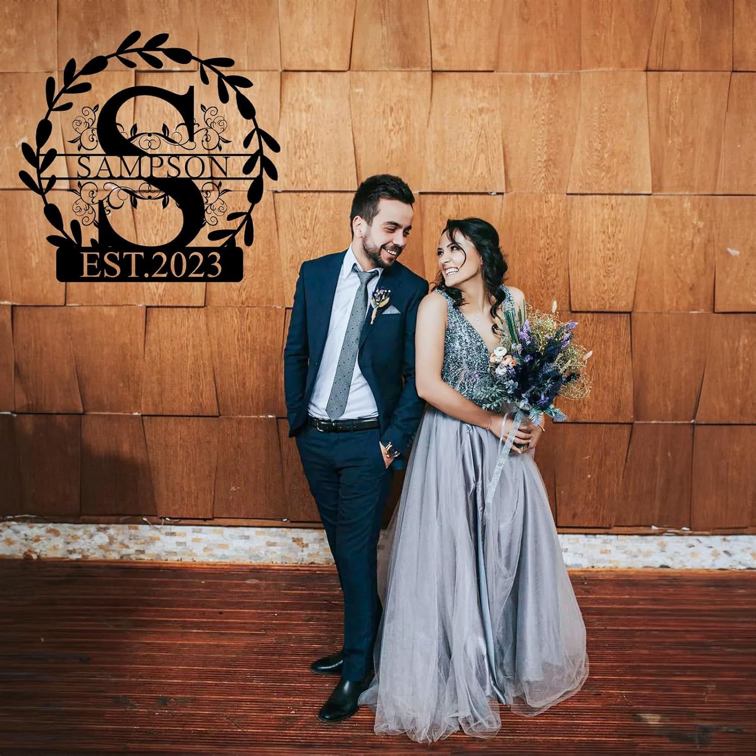 Rustic Family Name Sign - Custom Metal Wall Art for Weddings & Special Occasions-MetalsignX