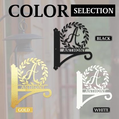 Custom Name Metal Plant Hangers from Wall Indoor and Outdoor, Personalized Wall Mounted Hanging Plant Hooks-MetalsignX