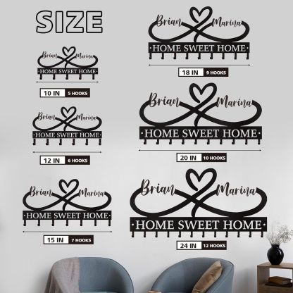 Personalized Key Holder for Wall, Custom Metal Deer Cabin Key Hooks with Name-MetalsignX