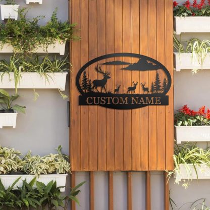 Personalized Metal Bear Sign, Custom Family Last Name Sign | Rustic Cabin and Outdoor Wall Decor-MetalsignX