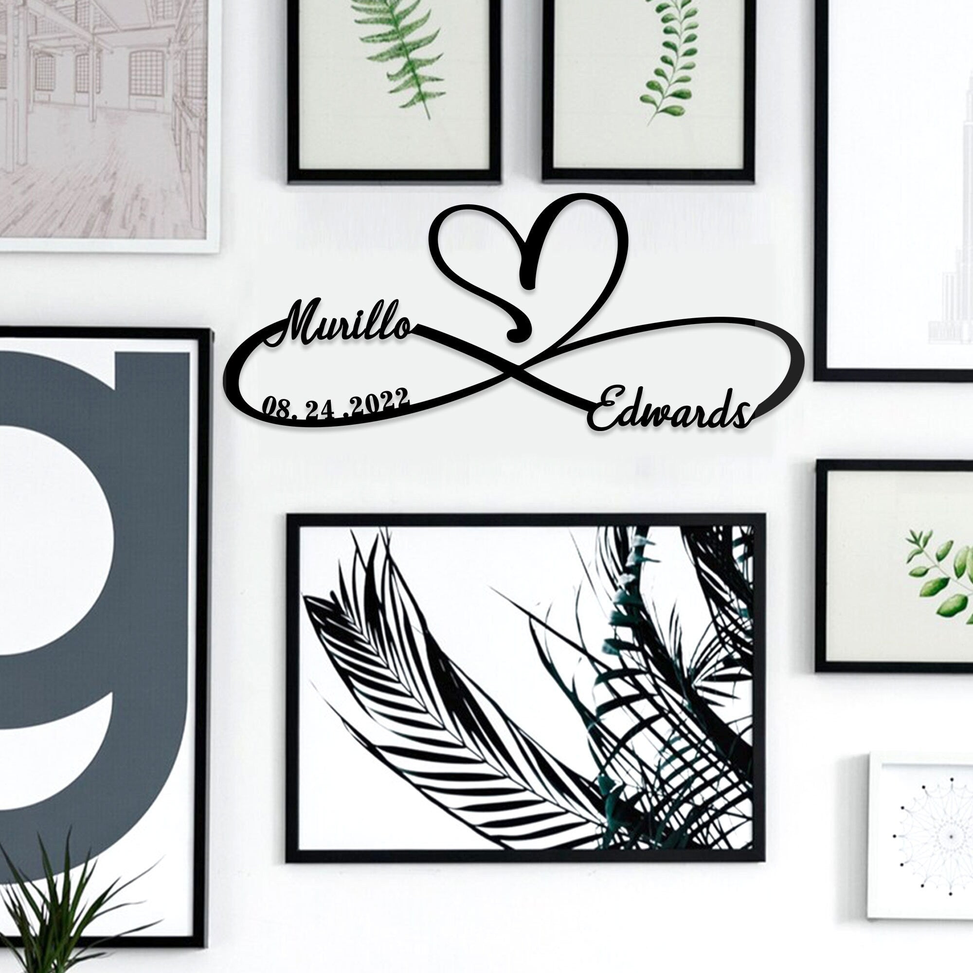 Personalized 100% Handmade Wedding Metal Sign of Name And Special Date-MetalsignX