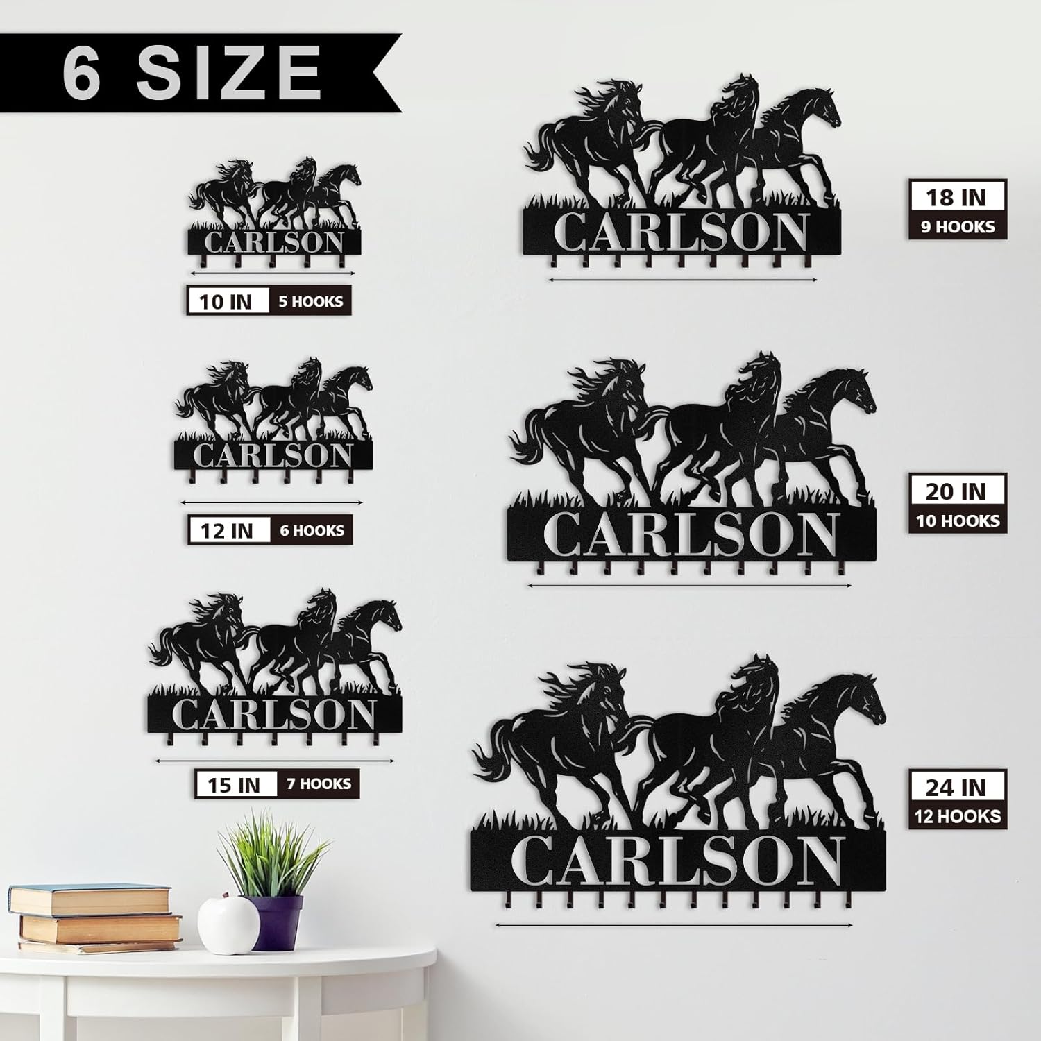 Personalized Key Holder on Wall, Custom Key Hanger Wall Mount with Name-MetalsignX