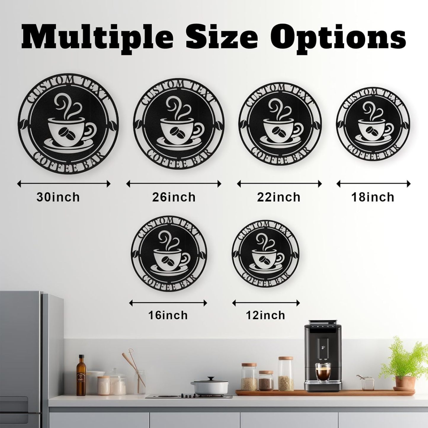 Personalized Kitchen Wall Plaque - Coffee, BBQ & Wine Metal Art for Food Lovers-MetalsignX