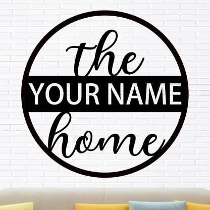 Custom Family Name Metal Sign, Outdoor Front Porch Decor, Perfect for Wedding, Housewarming & Anniversary Gifts-MetalsignX