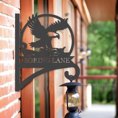 Personalized Iron Hanging Plant Bracket, Customizable Decorative Wall Plant Hanger Indoor Outdoor, Custom Name Bird Feeder Hook, Anti Rust Metal Hook for Wind Chimes Lantern