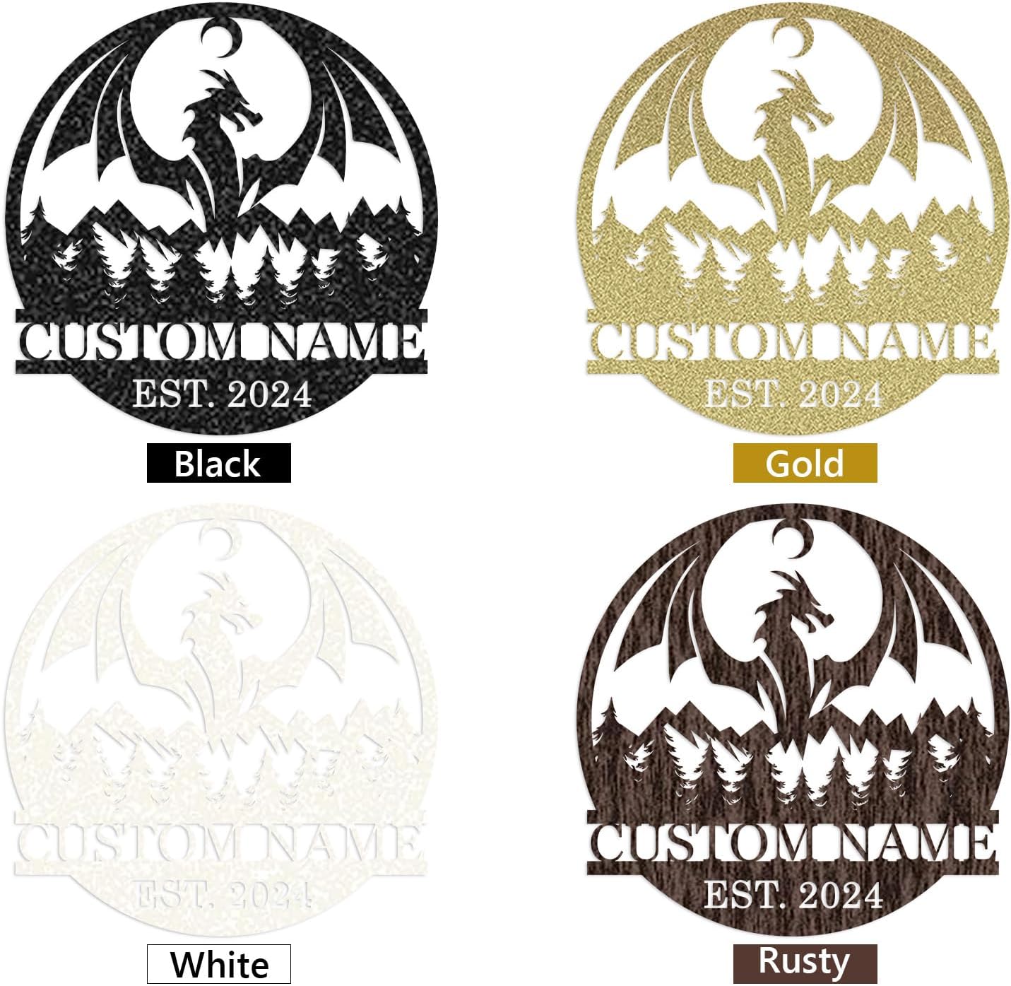 Custom Iron Animal Signs - Personalized Metal Wall Decor with Dragon, Bear, Fox & More-MetalsignX