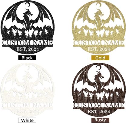 Custom Iron Animal Signs - Personalized Metal Wall Decor with Dragon, Bear, Fox & More-MetalsignX