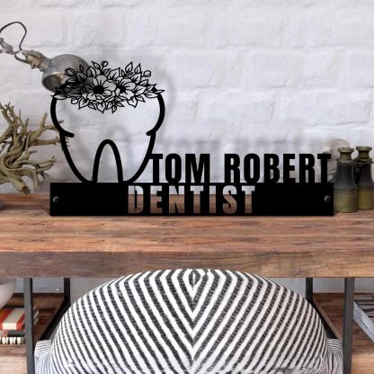  Custom Family Name Plate for Desk, Metal Sign Name Tags, Personalized Desk Accessories-MetalsignX