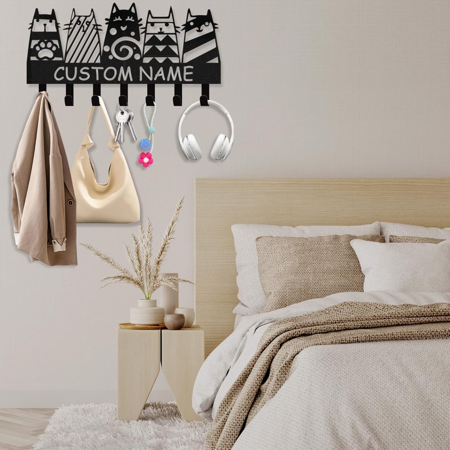 Custom Dog Leash Holder for Wall, Custom Metal Key Holder Wall Mount-MetalsignX