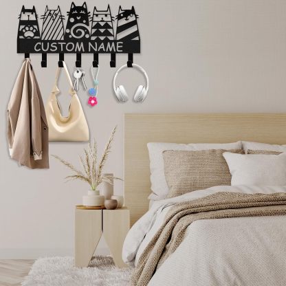 Custom Dog Leash Holder for Wall, Custom Metal Key Holder Wall Mount-MetalsignX