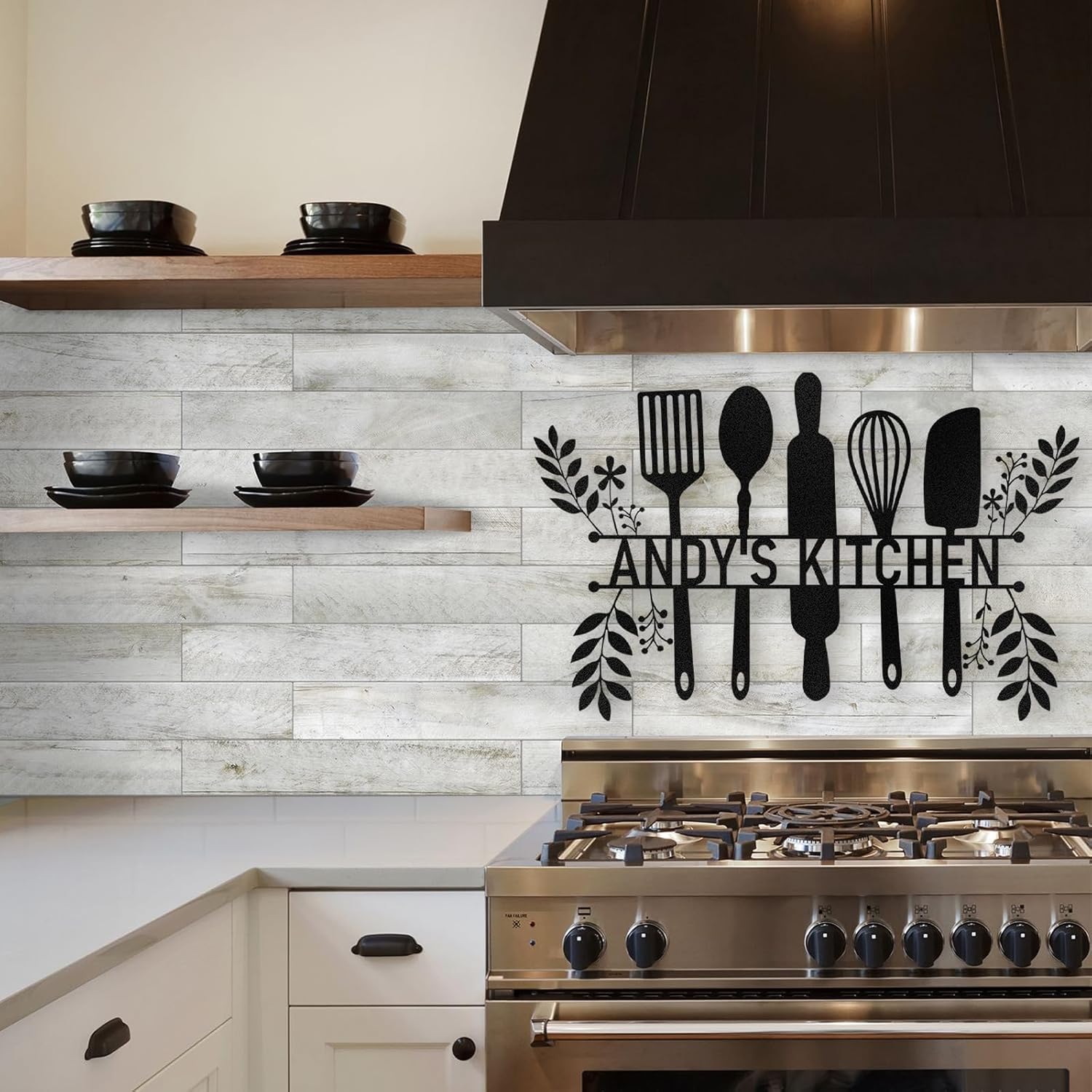 Personalized Kitchen Wall Plaque - Coffee, BBQ & Wine Metal Art for Food Lovers-MetalsignX