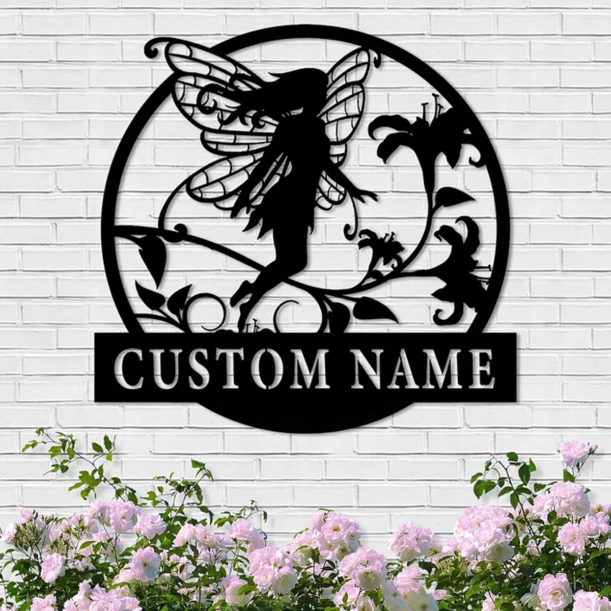 Handcrafted Fairy Garden Stake , Rustic Metal Sign for Magical Yard Spaces-MetalsignX