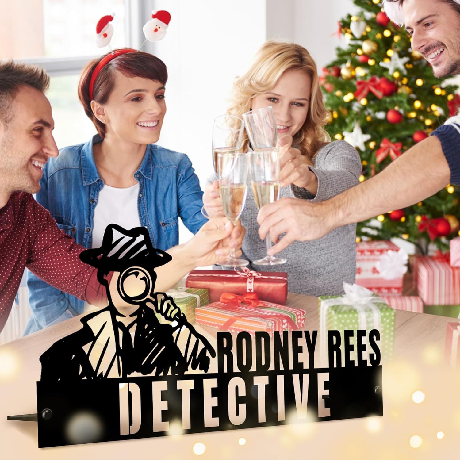  Custom Family Name Plate for Desk, Metal Sign Name Tags, Personalized Desk Accessories-MetalsignX