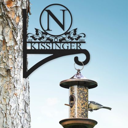 Custom Name Decorative Metal Wall Hook Indoor and Outdoor,Personalized Wall Mounted Hanging Plant Hooks-MetalsignX