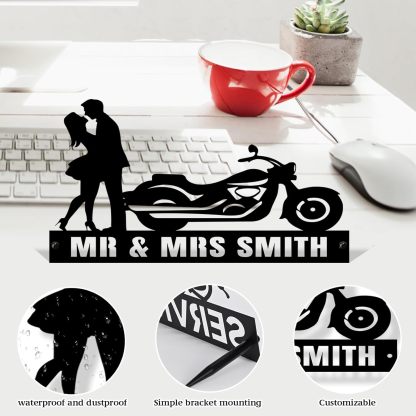  Custom Family Name Plate for Desk, Metal Sign Name Tags, Personalized Desk Accessories-MetalsignX