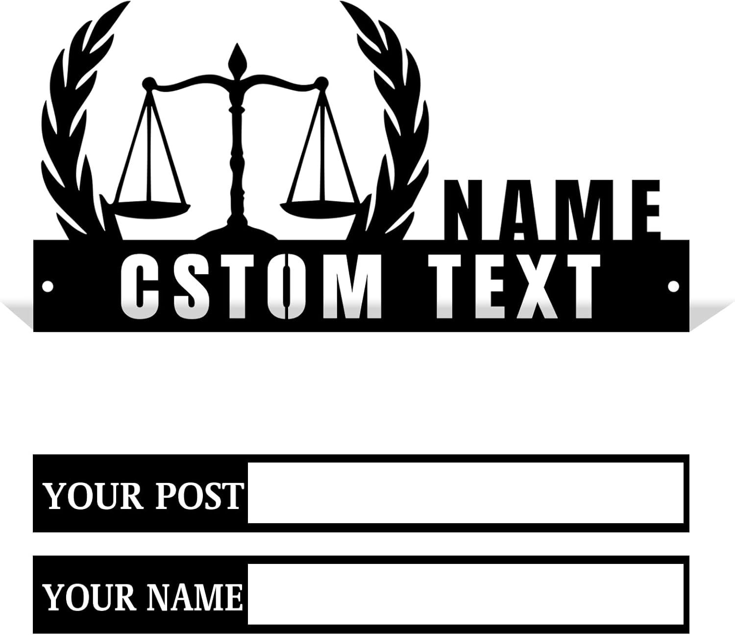  Custom Family Name Plate for Desk, Metal Sign Name Tags, Personalized Desk Accessories-MetalsignX