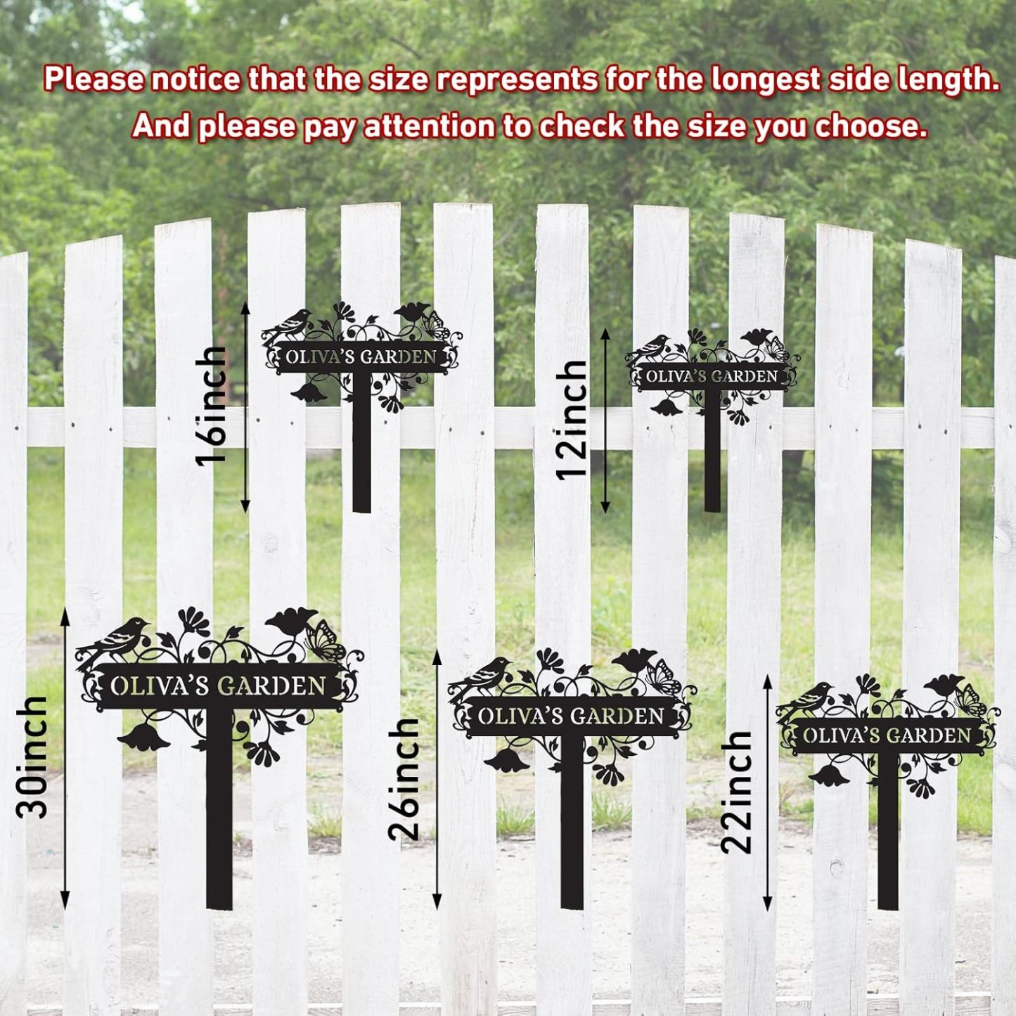 Personalized Garden Stake Metal Sign-MetalsignX