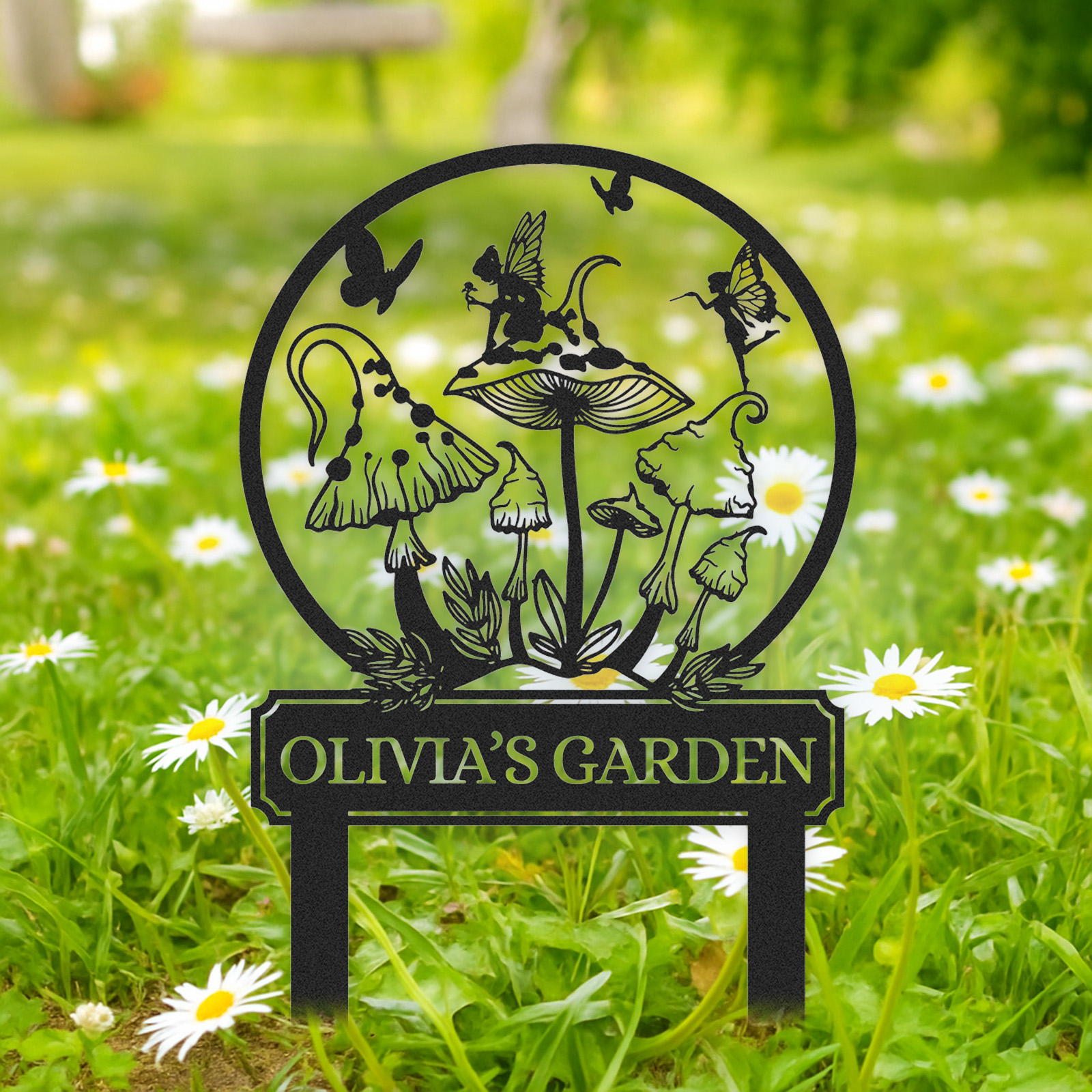 Personalized Garden Signs | Garden Stake Metal Sign | Custom Garden Sign | Customized Bird Garden Name Sign Yard Sign| Garden Signs Decorative Outdoor | Personalized Camping Gifts
