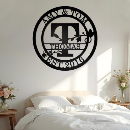 Personalized Metal Bear Sign, Custom Family Last Name Sign | Rustic Cabin and Outdoor Wall Decor-MetalsignX