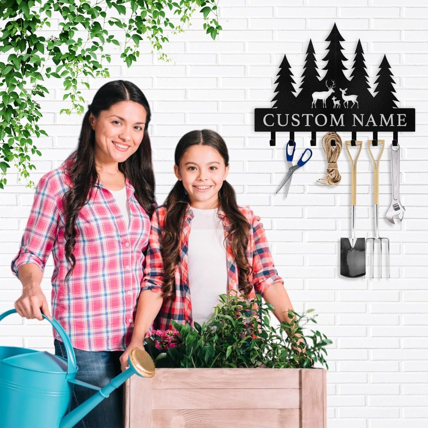 Custom Polar Deer  Key Holder, Personalized Key Hanger  for Entryway | Stylish Key Organizer-MetalsignX