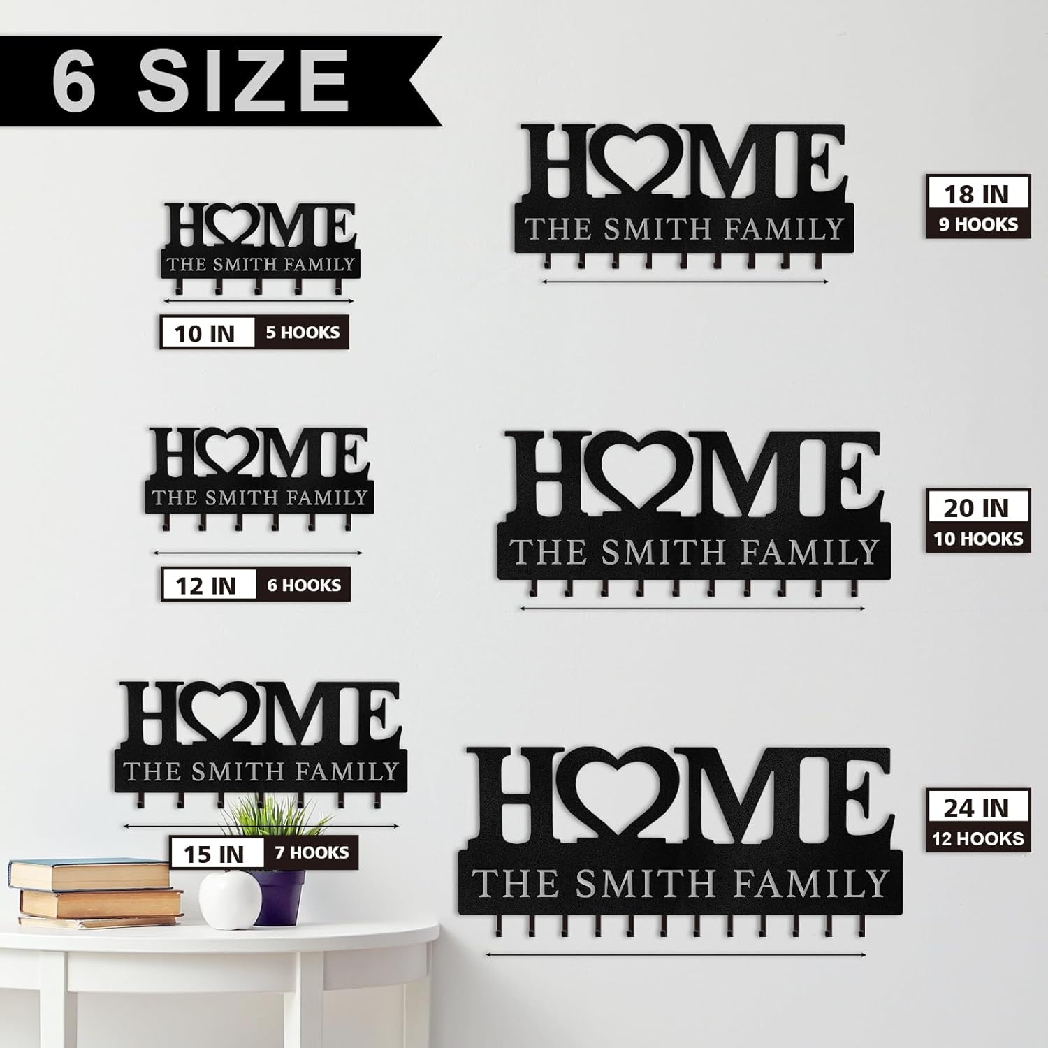 HOME Metal Key Holder , Decorative Entryway Key Organizer-MetalsignX