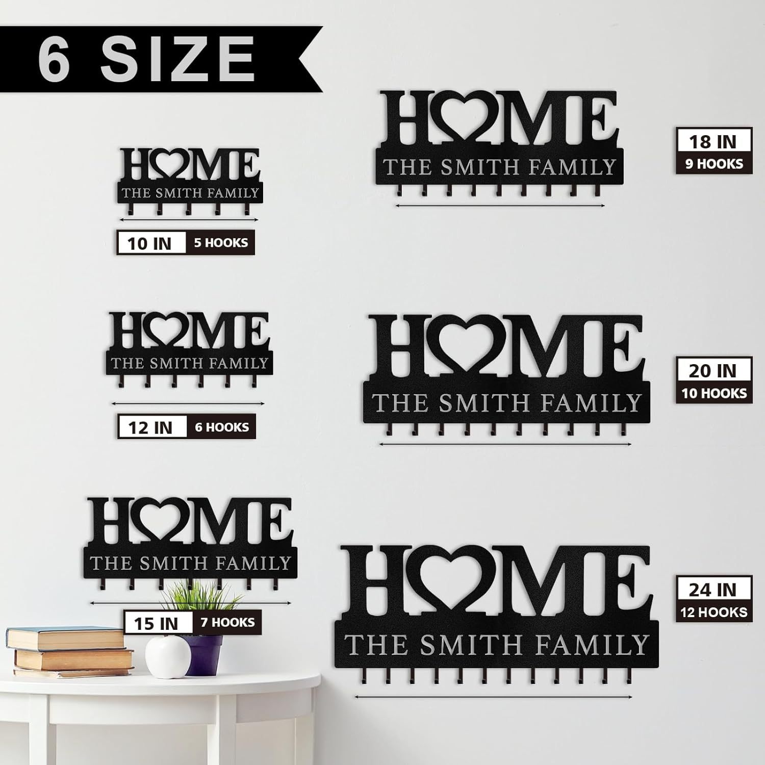 HOME Metal Key Holder , Decorative Entryway Key Organizer-MetalsignX