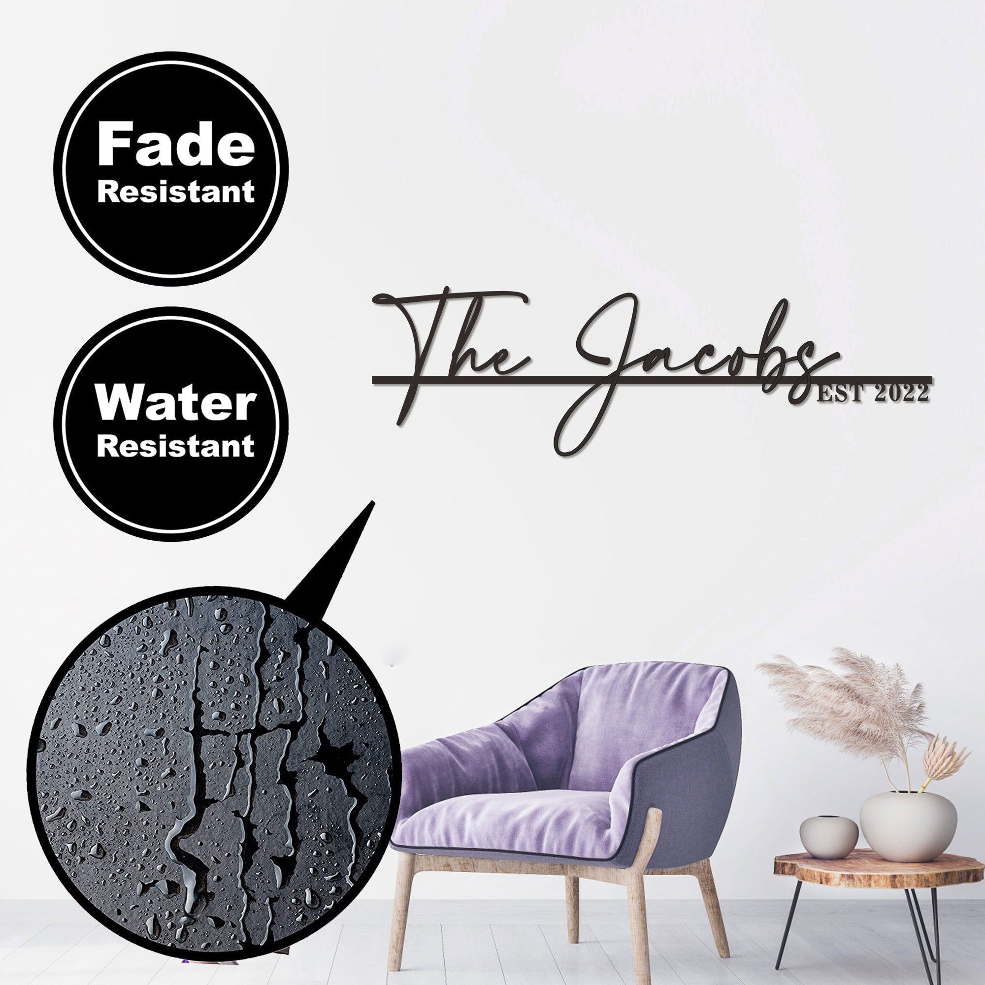 Custom Wedding Metal Sign of Name And Special Date-MetalsignX