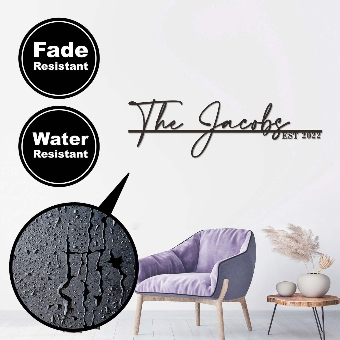 Custom Wedding Metal Sign of Name And Special Date-MetalsignX