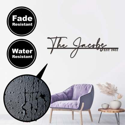 Custom Wedding Metal Sign of Name And Special Date-MetalsignX