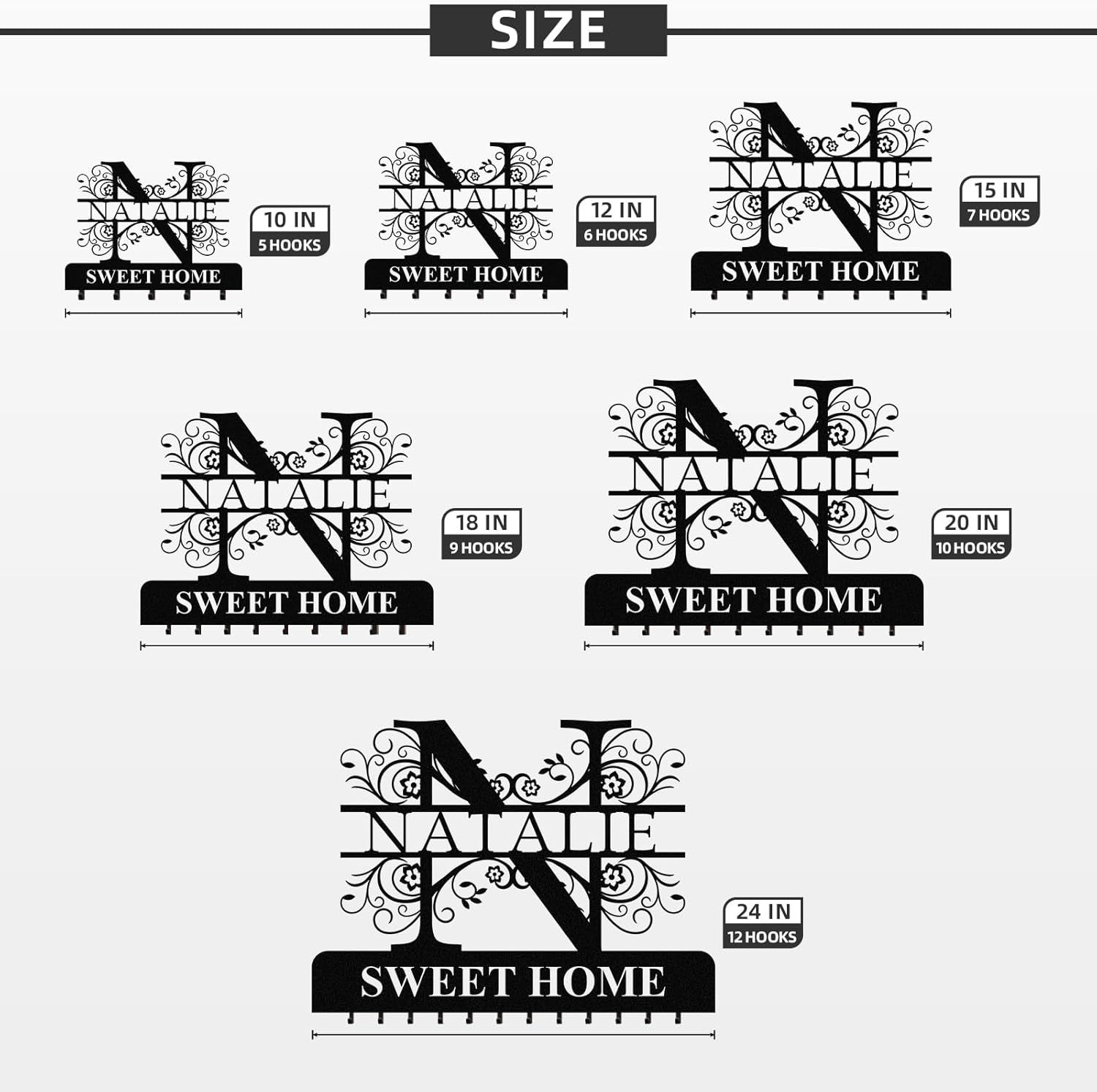 Personalized Key Holder for Wall, Custom Camping Wall Key Hooks with Name-MetalsignX