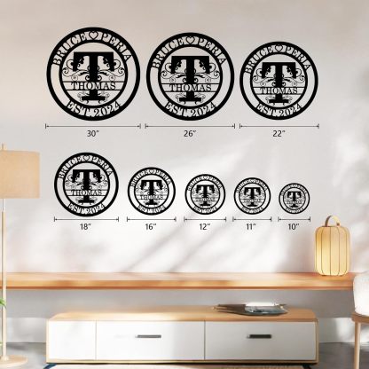 Custom Metal Signs, Personalized Family Name Sign, Split Letter Monogram, Outdoor Wall Art & Home Decor, Housewarming Gift-MetalsignX