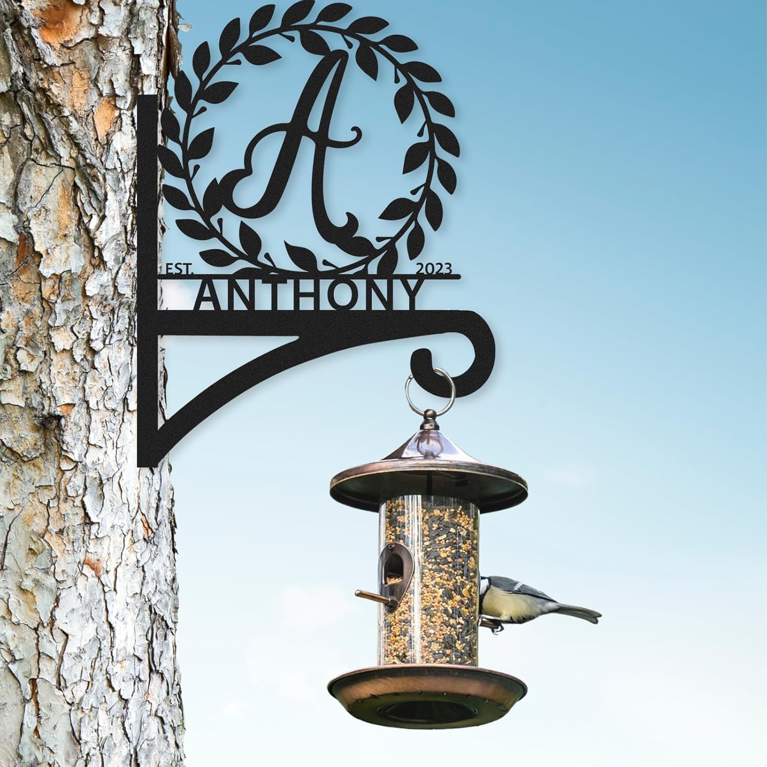 Custom Name Metal Plant Hangers from Wall Indoor and Outdoor, Personalized Wall Mounted Hanging Plant Hooks-MetalsignX