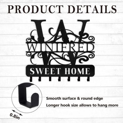 Personalized Key Holder for Wall, Custom Forest Deer Coat Rack Wall Hanging-MetalsignX