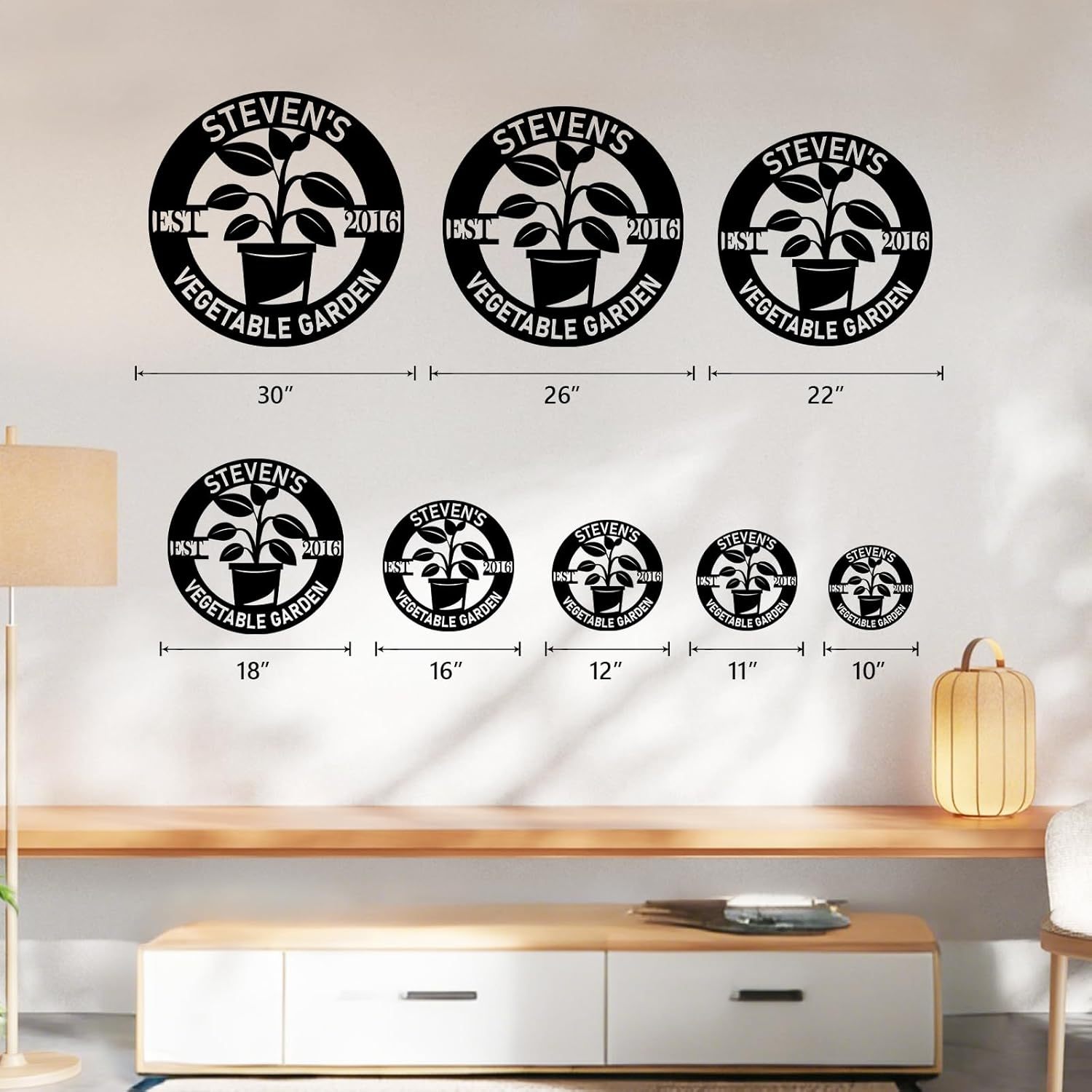 Personalized Garden Signs | Custom Name Garden Signs | Metal Garden Signs for Outside | Yard Signs Customized | Outdoor Metal Garden Wall Art | Patio Sign | Metal Garden Decor Gift for Gardener