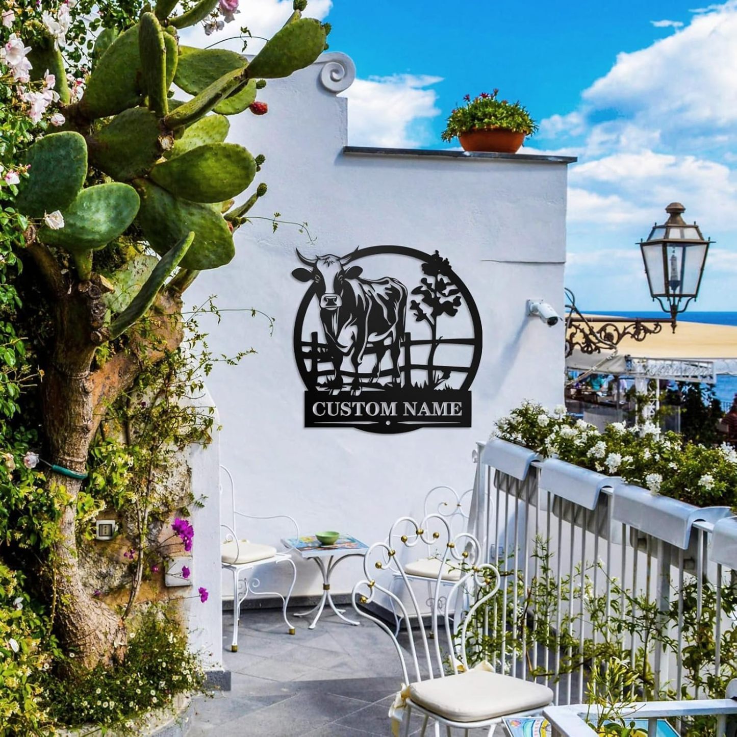 Personalized Beach Metal Sign, Custom Flamingo Metal Name Sign-MetalsignX